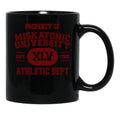 Property Of Miskatonic University Athletic Dept Black Coffee Mug, Gift Coffee Mug - Black