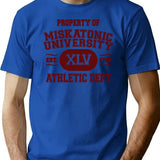 Property Of Miskatonic University Athletic Dept Premium Heavyweight Cotton T-Shirt - Blue