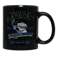 Property of Danbury Trashers Worn lts Baseball ¾ Sleeve Black Coffee Mug, Gift Coffee Mug - Black