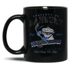 Property of Danbury Trashers Worn lts Baseball ¾ Sleeve Black Coffee Mug, Gift Coffee Mug