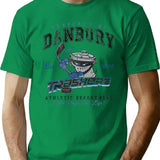 Property of Danbury Trashers Worn lts Baseball ¾ Sleeve Premium Heavyweight Cotton T-Shirt - Green