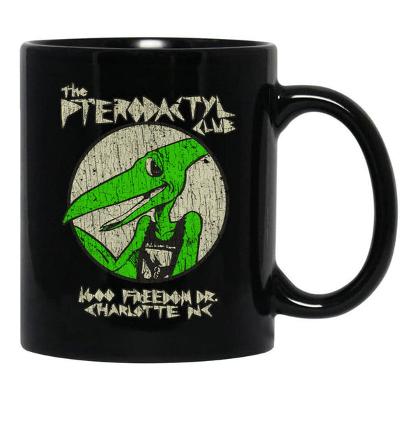Pterodactyl Club 1987 Black Coffee Mug, Gift Coffee Mug - Black