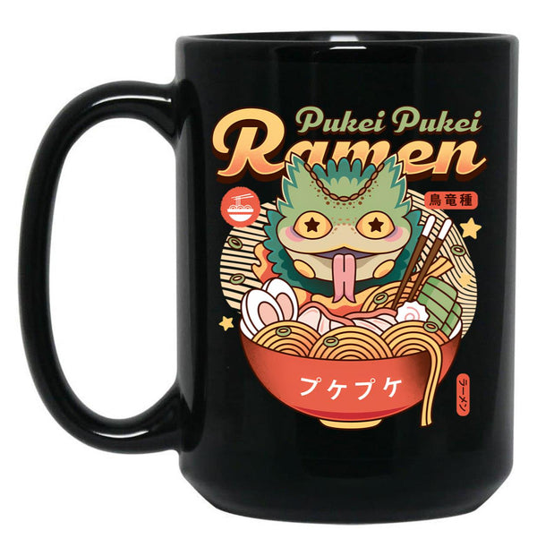 Pukei Pukei Ramen Vintage Black Coffee Mug, Gift Coffee Mug - Black