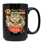 Pukei Pukei Ramen Vintage Black Coffee Mug, Gift Coffee Mug
