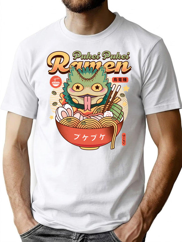 Pukei Pukei Ramen Vintage T-Shirt for Men & Women, T-Shirts Graphic Tee - White