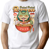 Pukei Pukei Ramen Vintage Premium Heavyweight Cotton T-Shirt - White