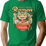 Pukei Pukei Ramen Vintage Premium Heavyweight Cotton T-Shirt - Green