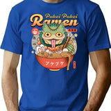 Pukei Pukei Ramen Vintage Premium Heavyweight Cotton T-Shirt - Blue