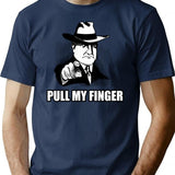 Pull My Finger T-Shirt for Men & Women, T-Shirts Graphic Tee - Navy