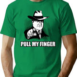 Pull My Finger T-Shirt for Men & Women, T-Shirts Graphic Tee - Green