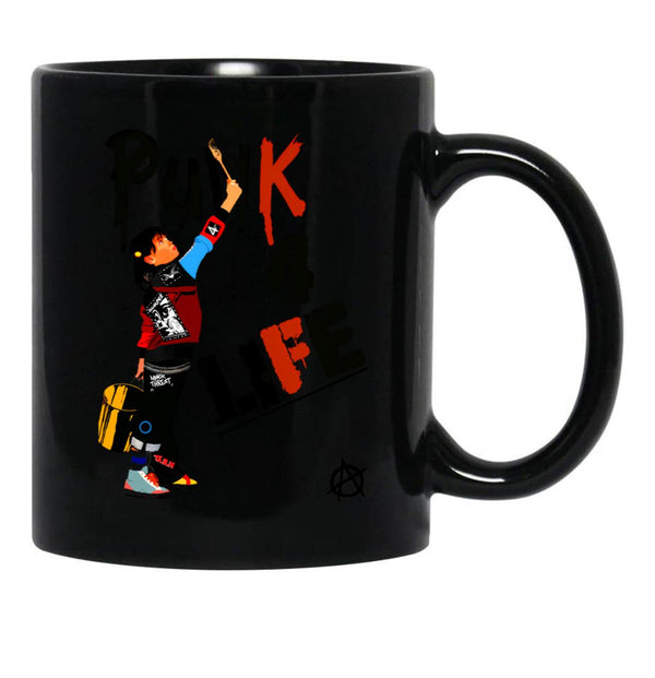 Punky Punk 4 Life Brewster Essential Black Coffee Mug, Gift Coffee Mug - Black