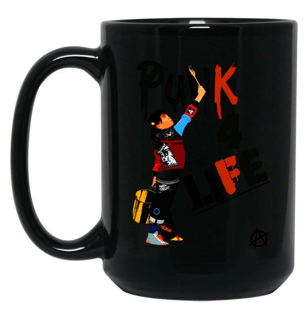 Punky Punk 4 Life Brewster Essential Black Coffee Mug, Gift Coffee Mug - Black