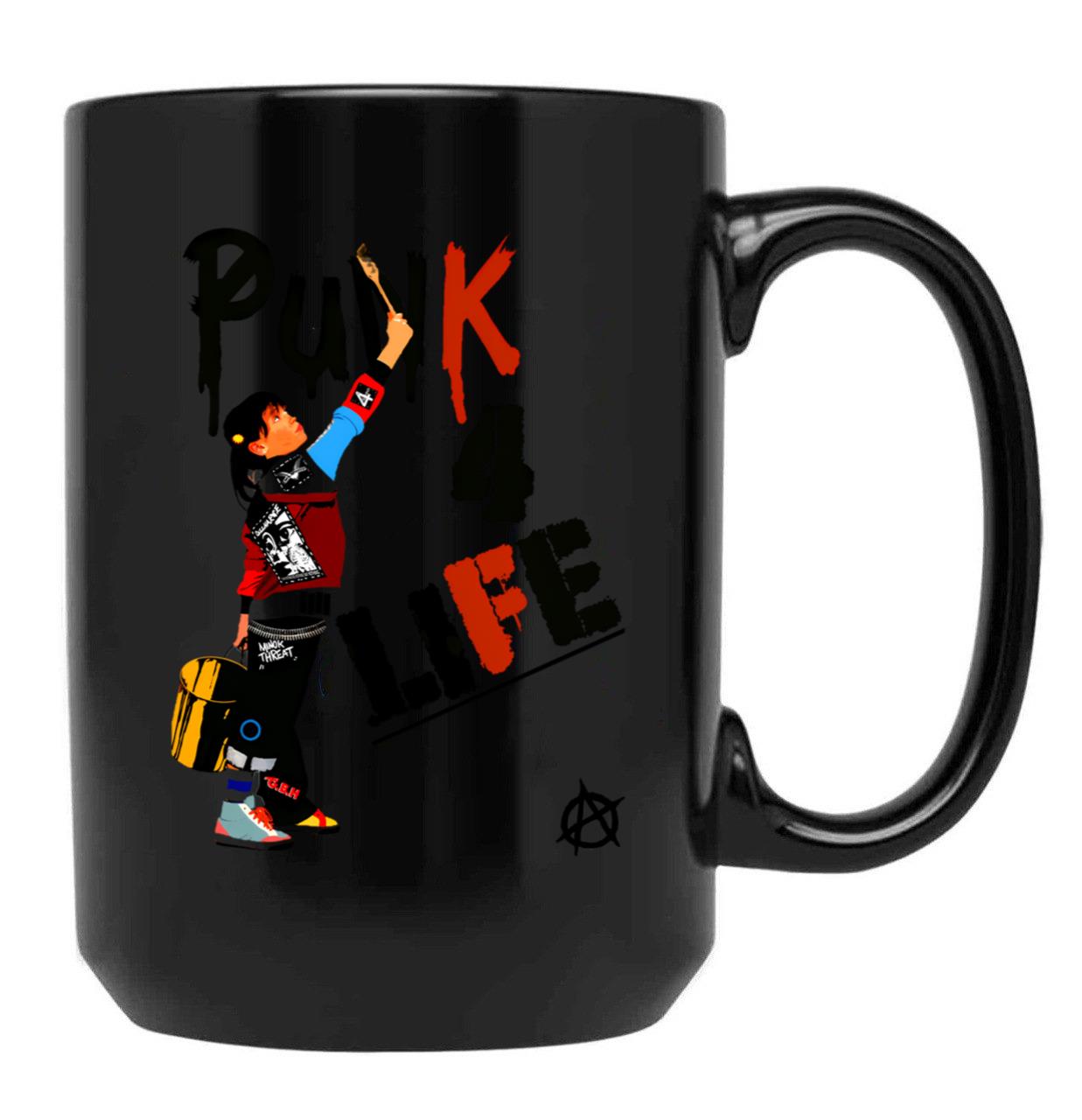 Punky Punk 4 Life Brewster Essential Black Coffee Mug, Gift Coffee Mug