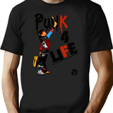 Punky Punk 4 Life Brewster Essential Premium Heavyweight Cotton T-Shirt - Black