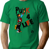 Punky Punk 4 Life Brewster Essential Premium Heavyweight Cotton T-Shirt - Green