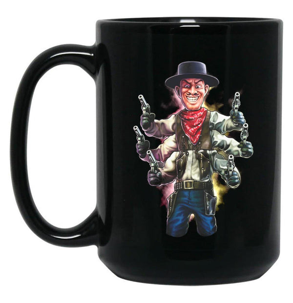 Puppet Master Six Shooter Black Coffee Mug, Gift Coffee Mug - Black