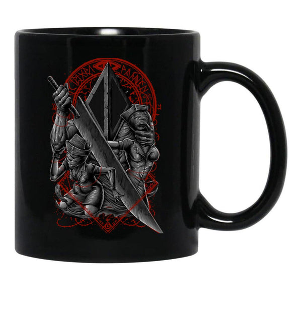 Pyramid Head Classic Black Coffee Mug, Gift Coffee Mug - Black