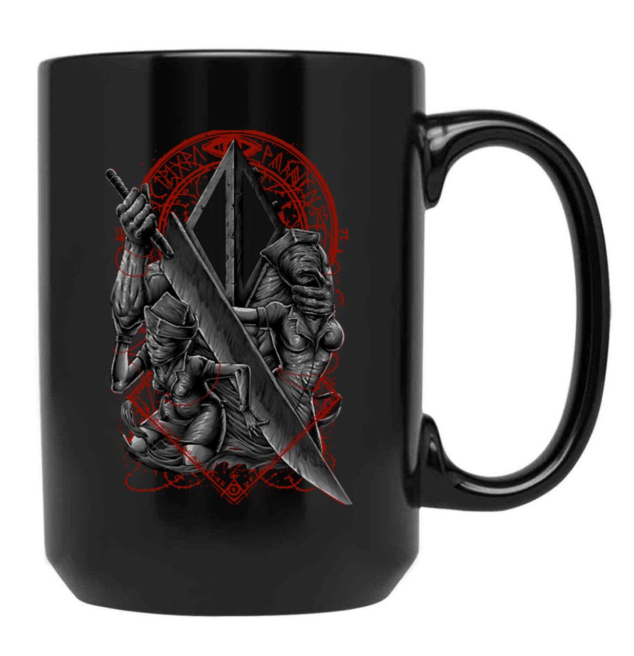 Pyramid Head Classic Black Coffee Mug, Gift Coffee Mug