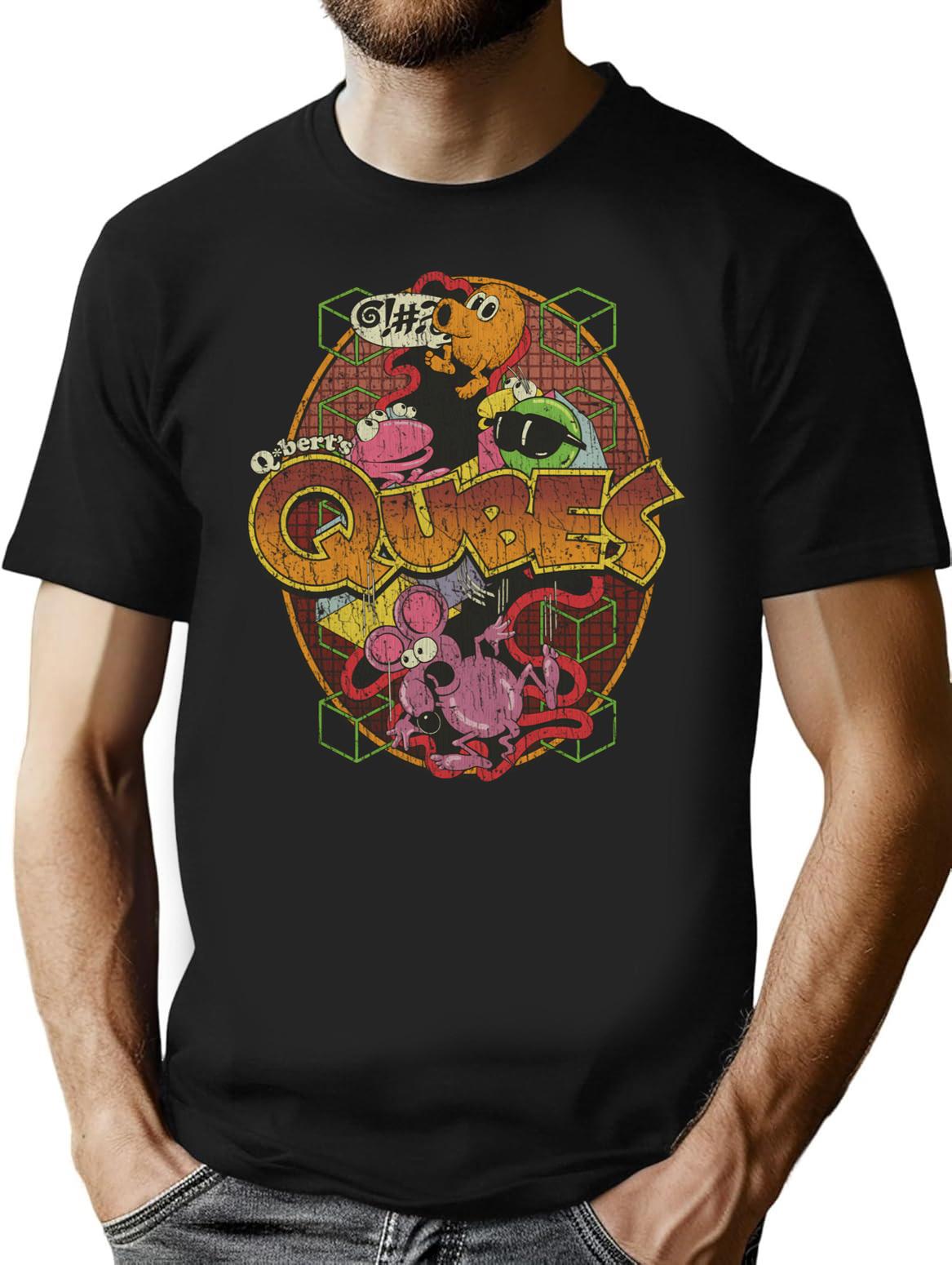 Qbert'S Qubes 1983 Premium Heavyweight Cotton T-Shirt - Black