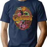 Qbert'S Qubes 1983 Premium Heavyweight Cotton T-Shirt - Navy