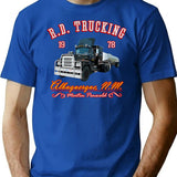 R.D. Trucking V.2 T-Shirt for Men & Women, T-Shirts Graphic Tee - Blue
