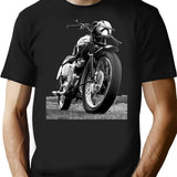 Race Day Motorcycle T-Shirt for Men & Women, T-Shirts Graphic Tee - Black