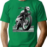 Race Day Motorcycle T-Shirt for Men & Women, T-Shirts Graphic Tee - Green