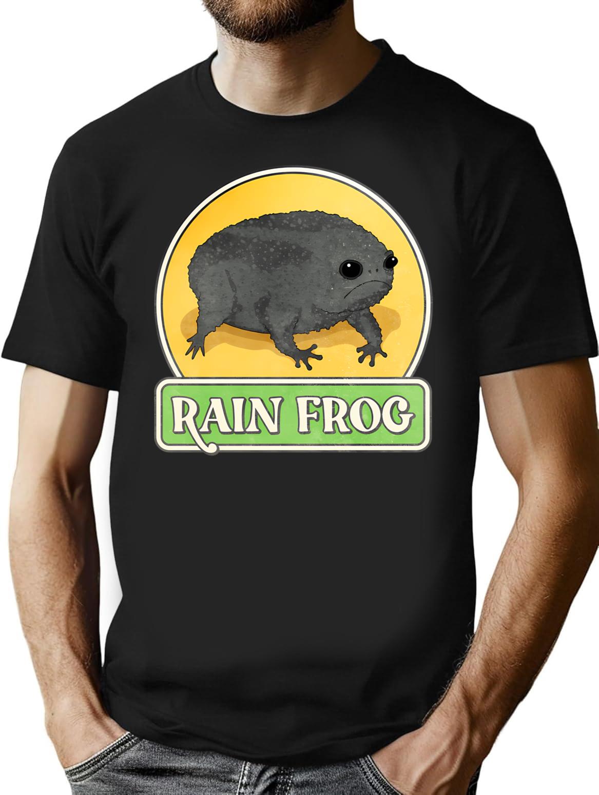 Rain Frog Breviceps Fuscus Black Desert Funny Cute Rainfrog T-Shirt for Men & Women, T-Shirts Graphic Tee - Black