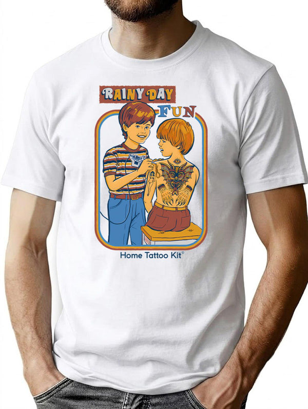 Rainy Day Fun T-Shirt for Men & Women, T-Shirts Graphic Tee - White
