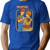 Rainy Day Fun T-Shirt for Men & Women, T-Shirts Graphic Tee - Blue