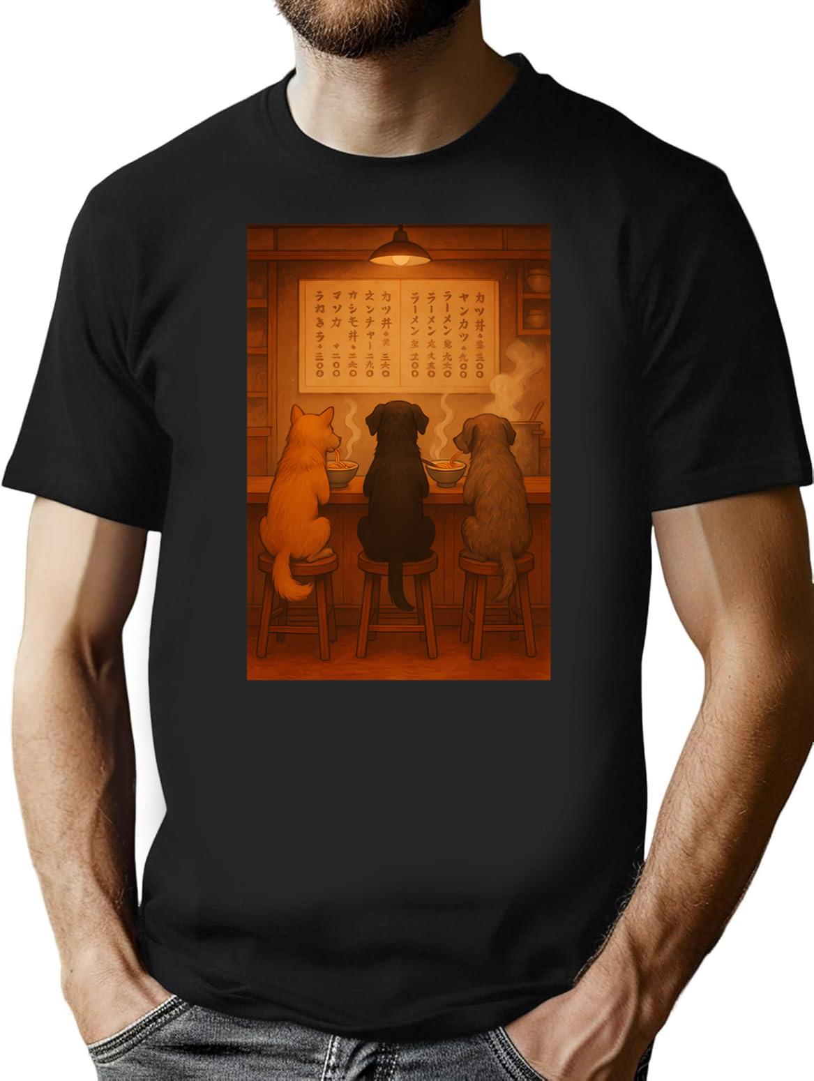 Ramen And Friends T-Shirt for Men & Women, T-Shirts Graphic Tee - Black