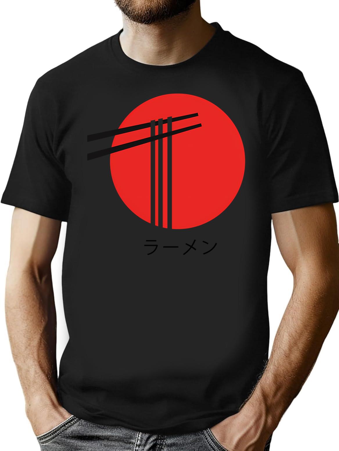 Ramen T-Shirt for Men & Women, T-Shirts Graphic Tee - Black