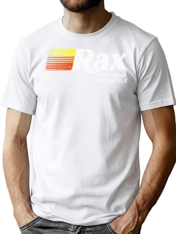 Rax Restaurants T-Shirt for Men & Women, T-Shirts Graphic Tee - White
