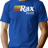 Rax Restaurants T-Shirt for Men & Women, T-Shirts Graphic Tee - Blue