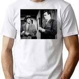 Raymond Burr Photo Barbara Hale From Perry Mason Photo Standing T-Shirt for Men & Women, T-Shirts Graphic Tee - White