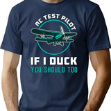 Rc Test Pilot If I Duck You Should Too Rc Plane T-Shirt for Men & Women, T-Shirts Graphic Tee - Navy