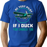 Rc Test Pilot If I Duck You Should Too Rc Plane T-Shirt for Men & Women, T-Shirts Graphic Tee - Blue