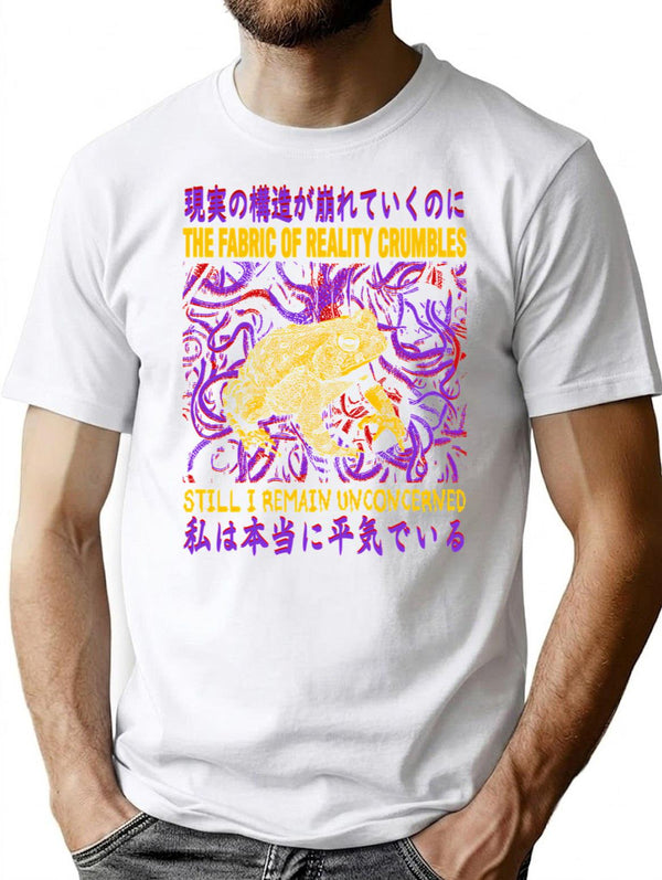 Reality Crumbles Frog T-Shirt for Men & Women, T-Shirts Graphic Tee - White