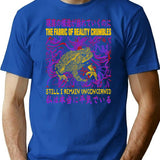 Reality Crumbles Frog T-Shirt for Men & Women, T-Shirts Graphic Tee - Blue