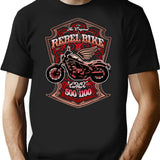Rebel Bike T-Shirt for Men & Women, T-Shirts Graphic Tee - Black