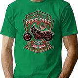 Rebel Bike T-Shirt for Men & Women, T-Shirts Graphic Tee - Green