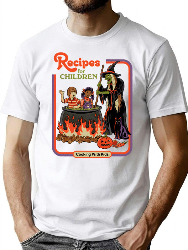 Recipes For Children T-Shirt for Men & Women, T-Shirts Graphic Tee - White