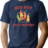 Red Hot Silly Peppers Shirt Unisex T Shirt Funny T Shirt Meme T Shirt Weird T Shirt Silly T-Shirt for Men & Women, T-Shirts Graphic Tee - Navy