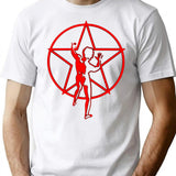 Red Starmen T-Shirt for Men & Women, T-Shirts Graphic Tee - White