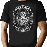 Release The Kraken T-Shirt for Men & Women, T-Shirts Graphic Tee - Black