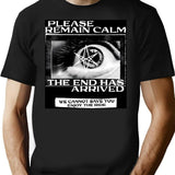 Remain Calm T-Shirt for Men & Women, T-Shirts Graphic Tee - Black