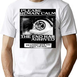 Remain Calm T-Shirt for Men & Women, T-Shirts Graphic Tee - White