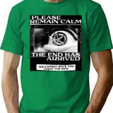 Remain Calm T-Shirt for Men & Women, T-Shirts Graphic Tee - Green