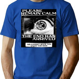 Remain Calm T-Shirt for Men & Women, T-Shirts Graphic Tee - Blue