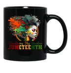 Remembering My Ancestors Juneteenth (1) Black Coffee Mug - Black